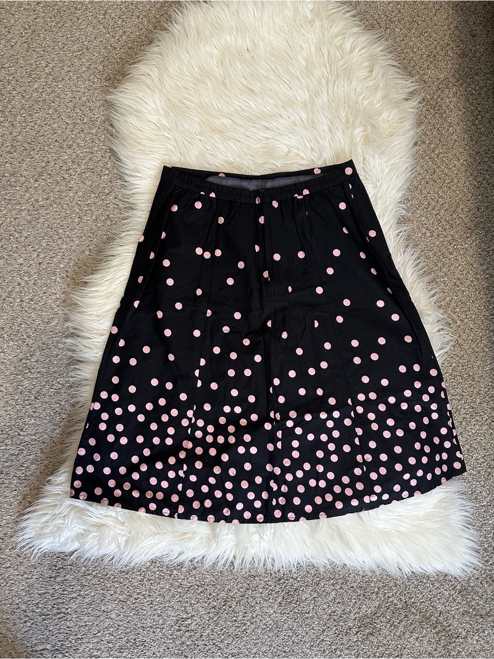 madison leigh Black A-Line Skirt with Pink Polka Dot Gradient